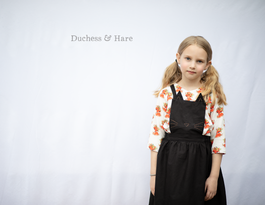Duchess and Hare Monster Mash in Hawthorne Hues Black and September Blooms Foxy in white